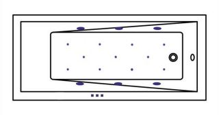 Гидромассажная ванна Whitecross Wave Slim 0111.170070.100.RELAX.GL 170x70см Relax золото